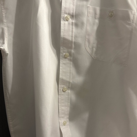 Men’s Attitude Gold short sleeve white button down shirt front pocket Size Large - Picture 5 of 11